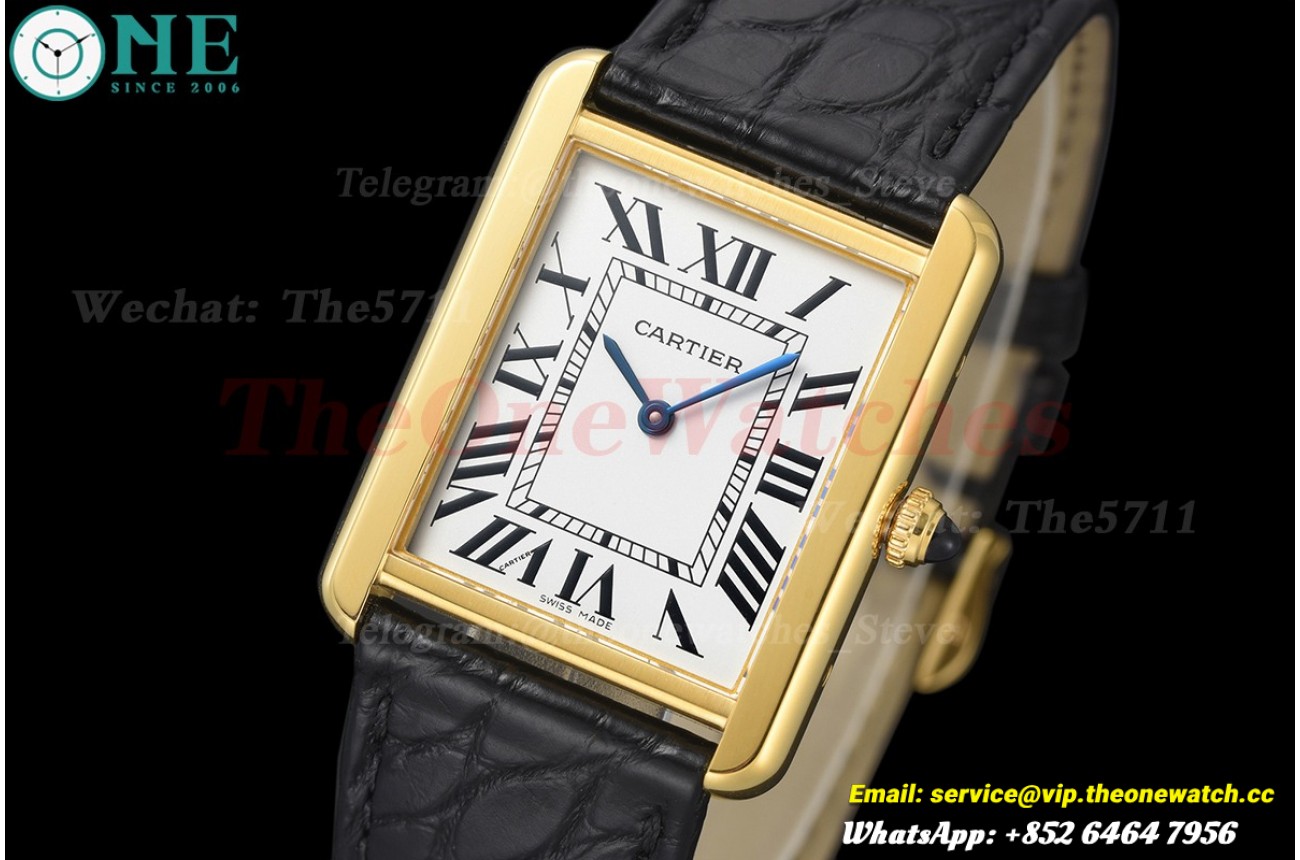 Tank Solo 27.4mm YG/LE White Dial AF Quartz