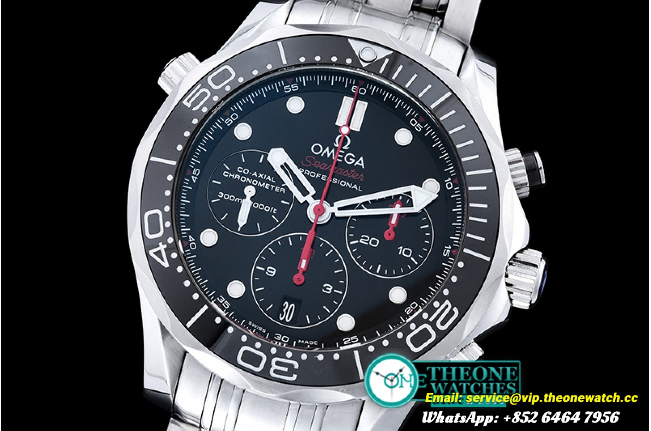 Omega - Seamaster 300M Chrono SS/SS Blk/Blk BP A7750