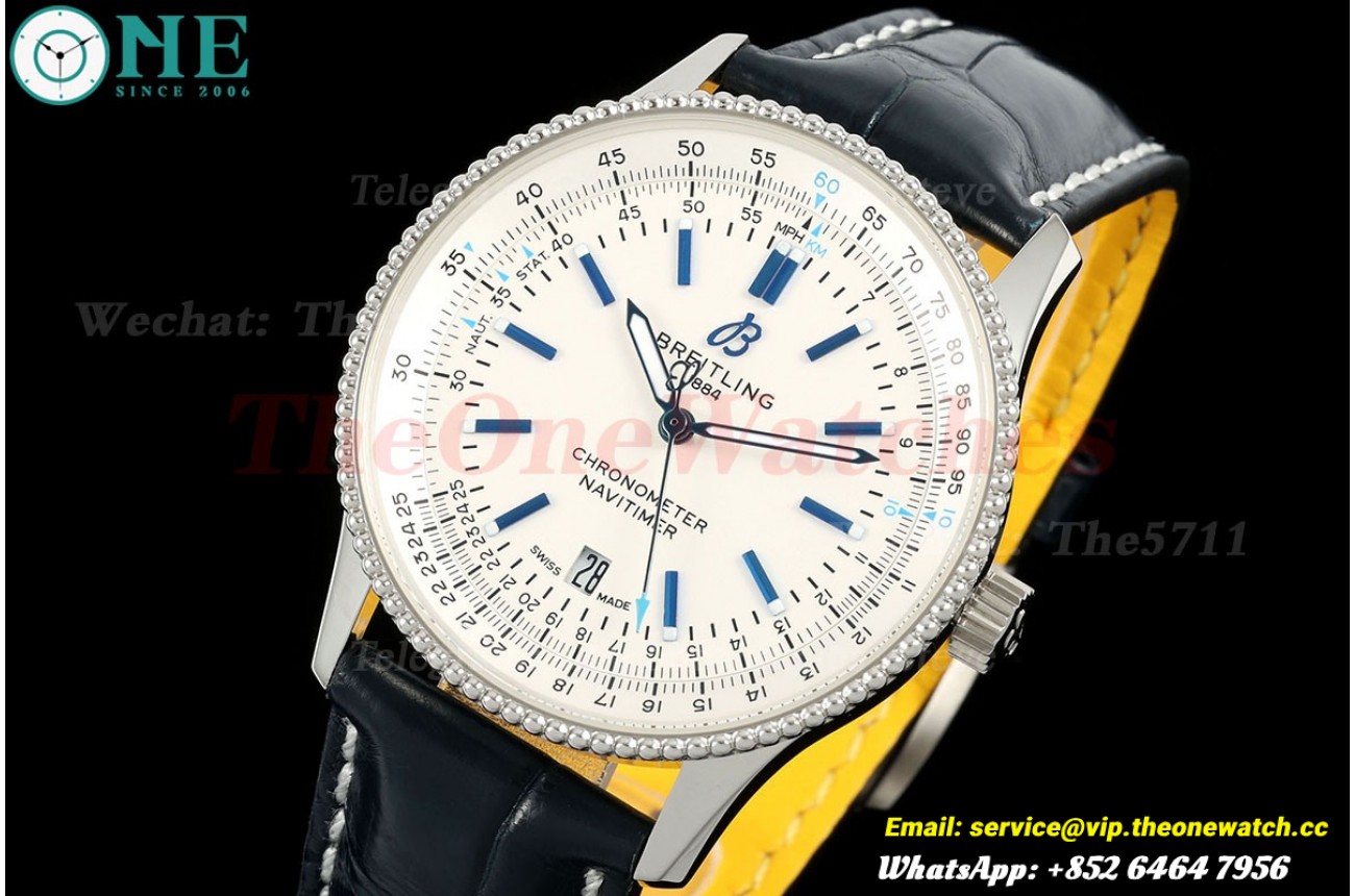 Navitimer 1 41mm Date SS/LE White Dial TF A2824