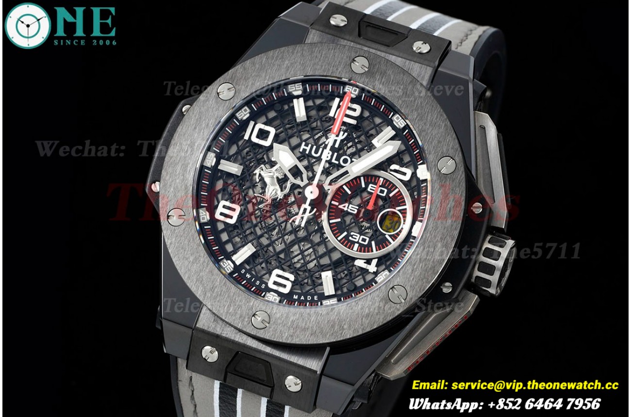 Big Bang Ferrari 45mm Ceramic/TI Blk/LE V6 HUB1288