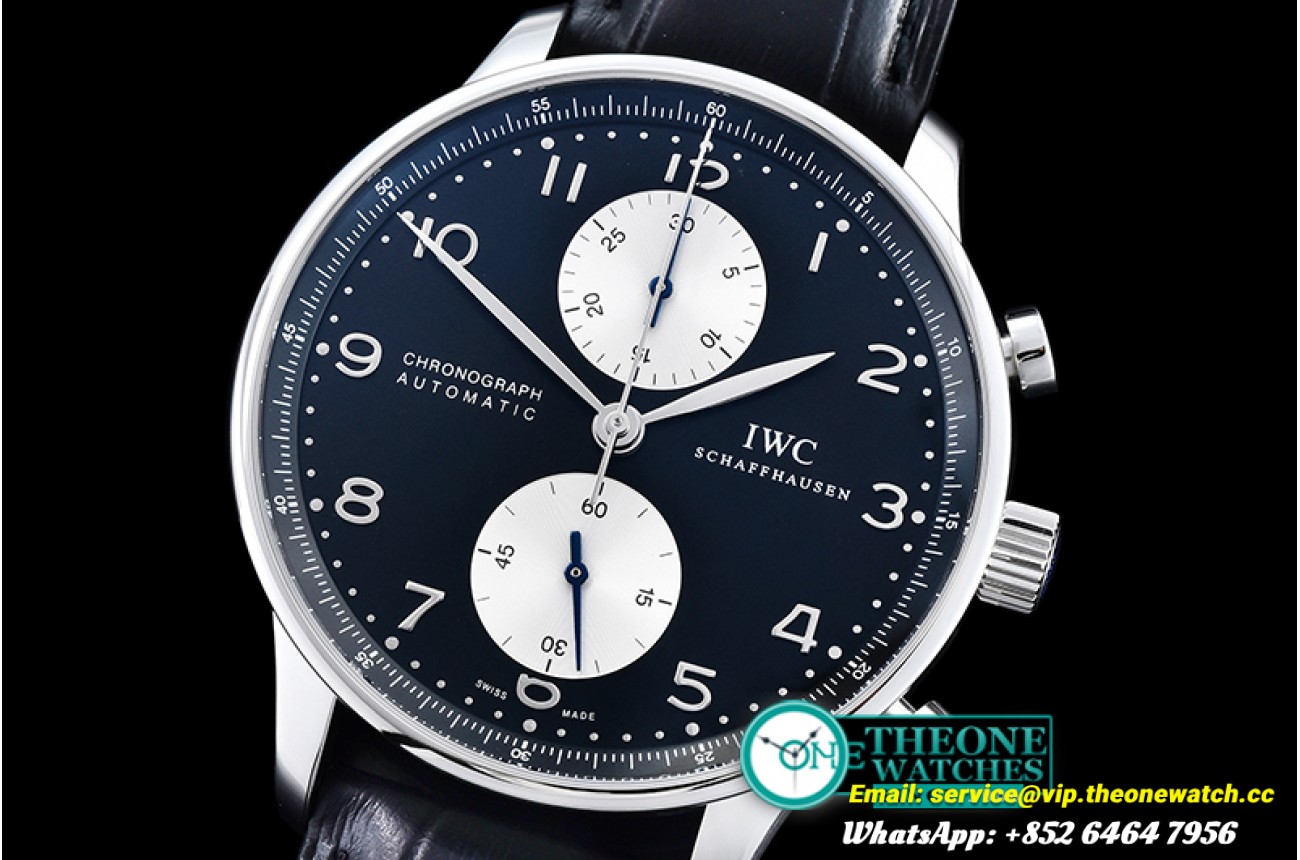 IWC - Portuguese Chrono SS/LE Blk/Wht ZF A79350 Mod