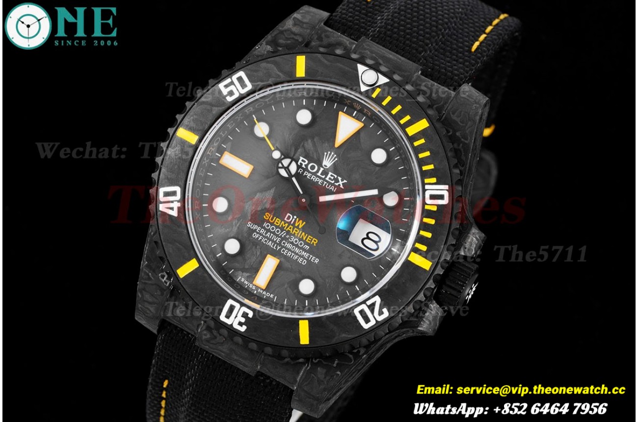 Submariner DIW 40MM Carbon/NY Black/Yellow VSF VS3135