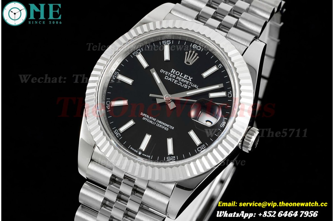 Datejust 126334 41mm Jubilee 904L Black SS/SS GMF VR3235