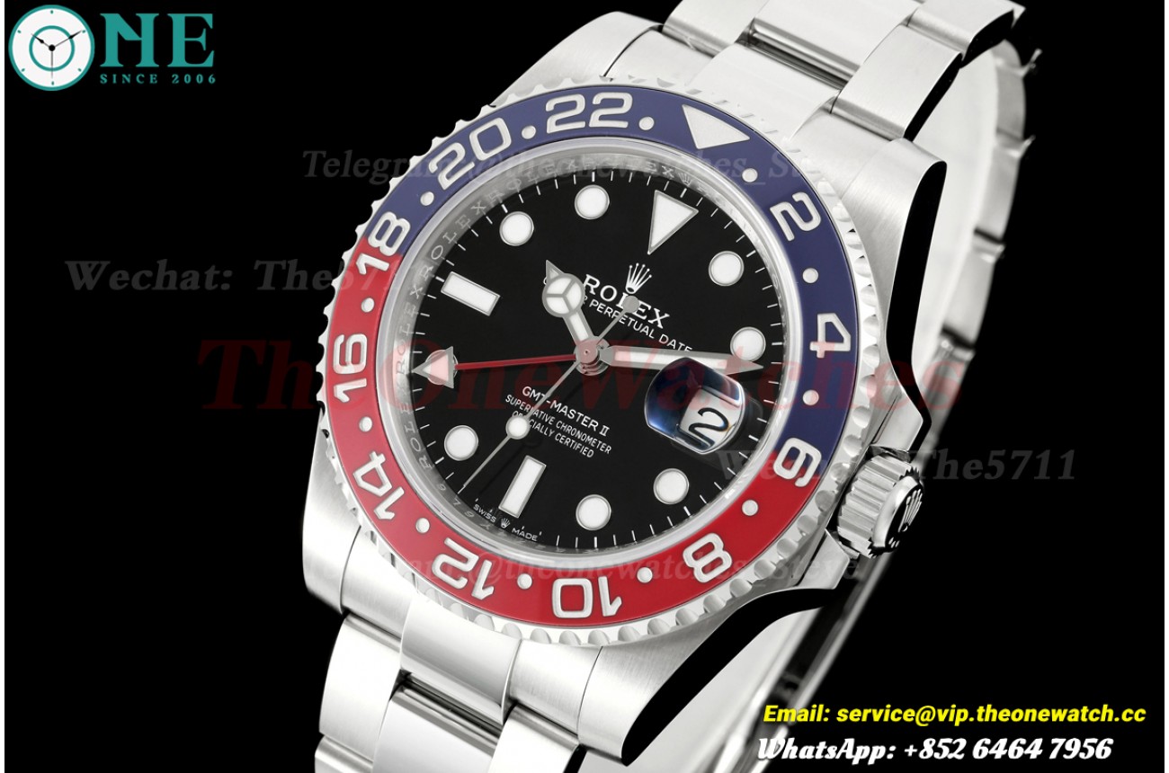 GMT Master II 126710 Pepsi Oys 40mm SS/SS Black SCF SH3285 Super Clone