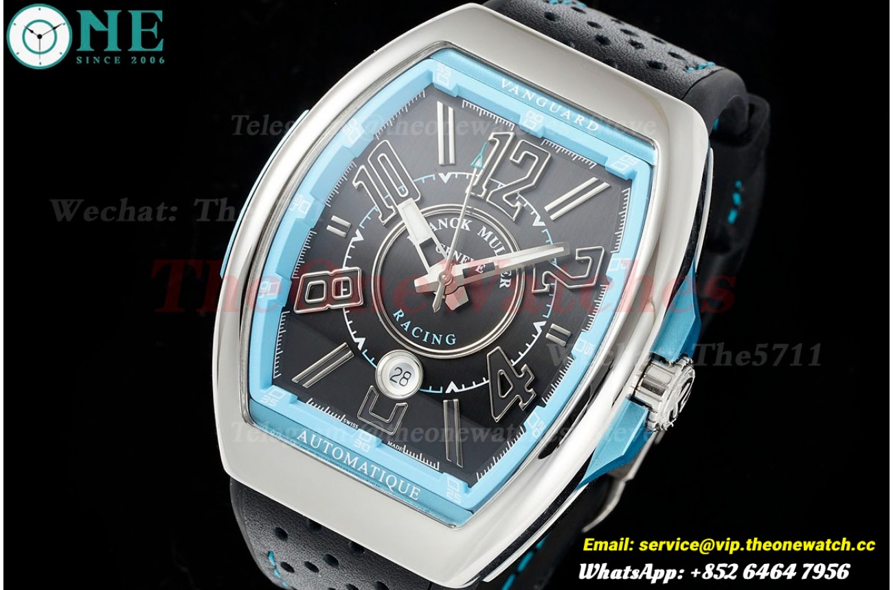 Vanguard Mens 44mm SS/LE Black/Light Blue ABF A2824