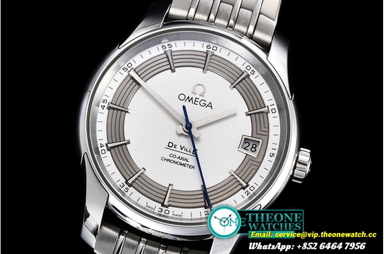Omega - De Ville Mens Co-Axial SS/SS White/Stick VSF A8500