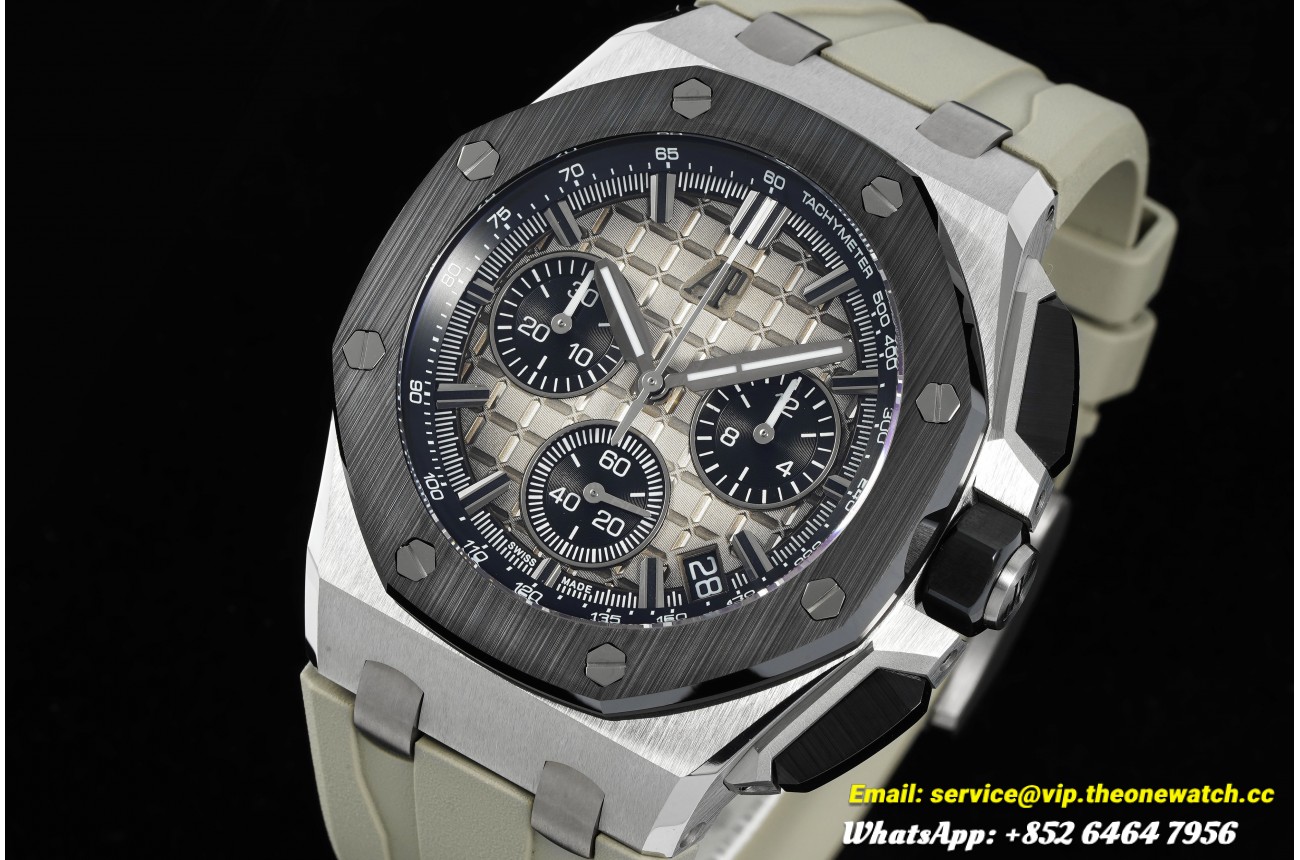 Royal Oak Offshore 26420 43mm SS/RU Brown/Stk DDF DD4401 Super Clone