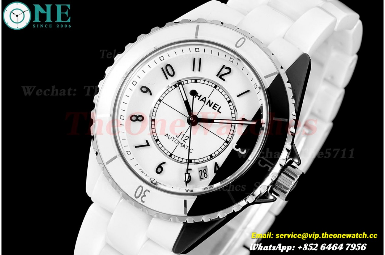J12 38mm White Ceramic/Cer White/Black Dial HTF A12.1