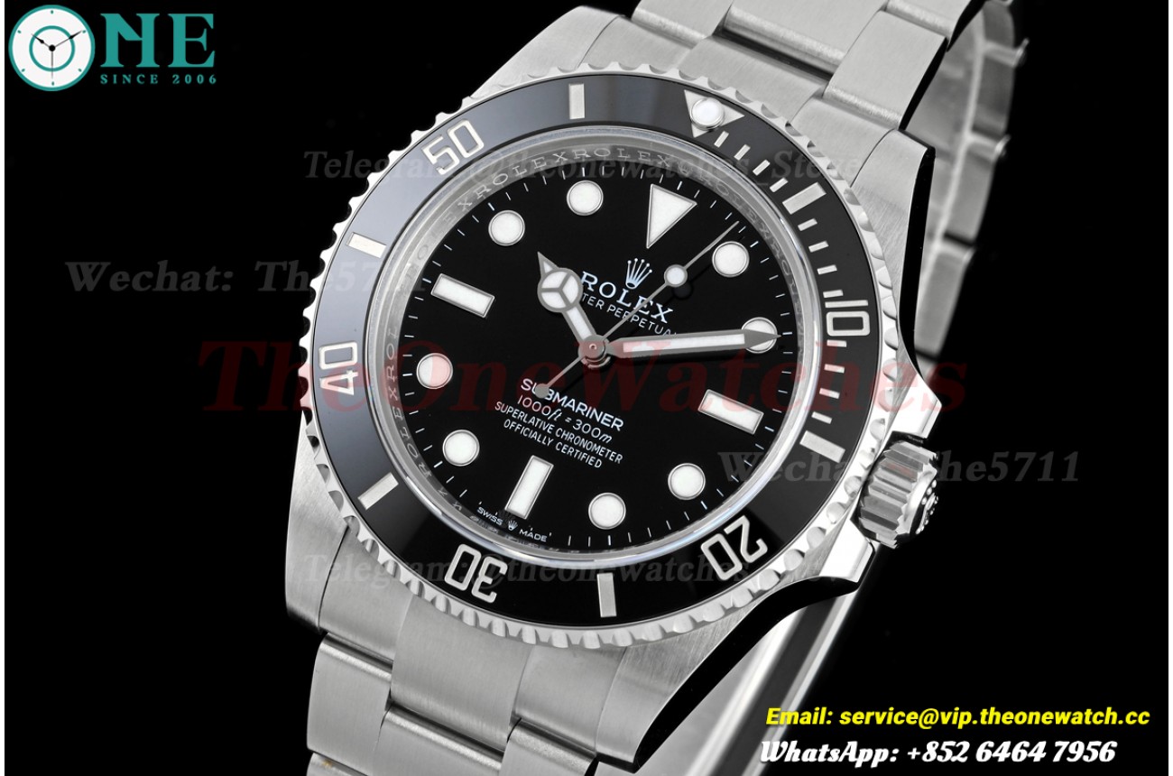 Submariner 124060LN No Date 41mm SS/SS Black Dial RCF VR3235