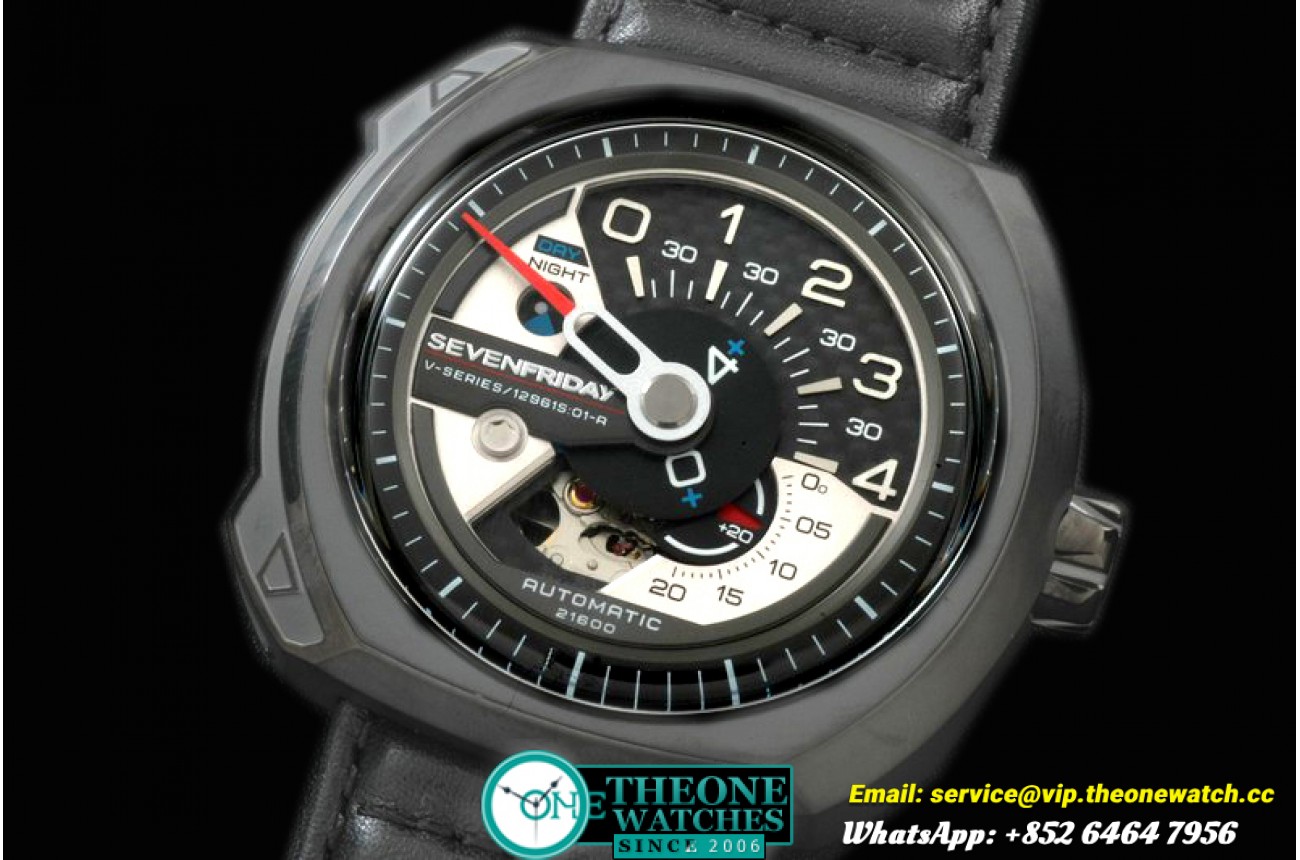 SevenFriday - SevenFriday V3-01 PVD/LE Black Jap Miyota 82S7