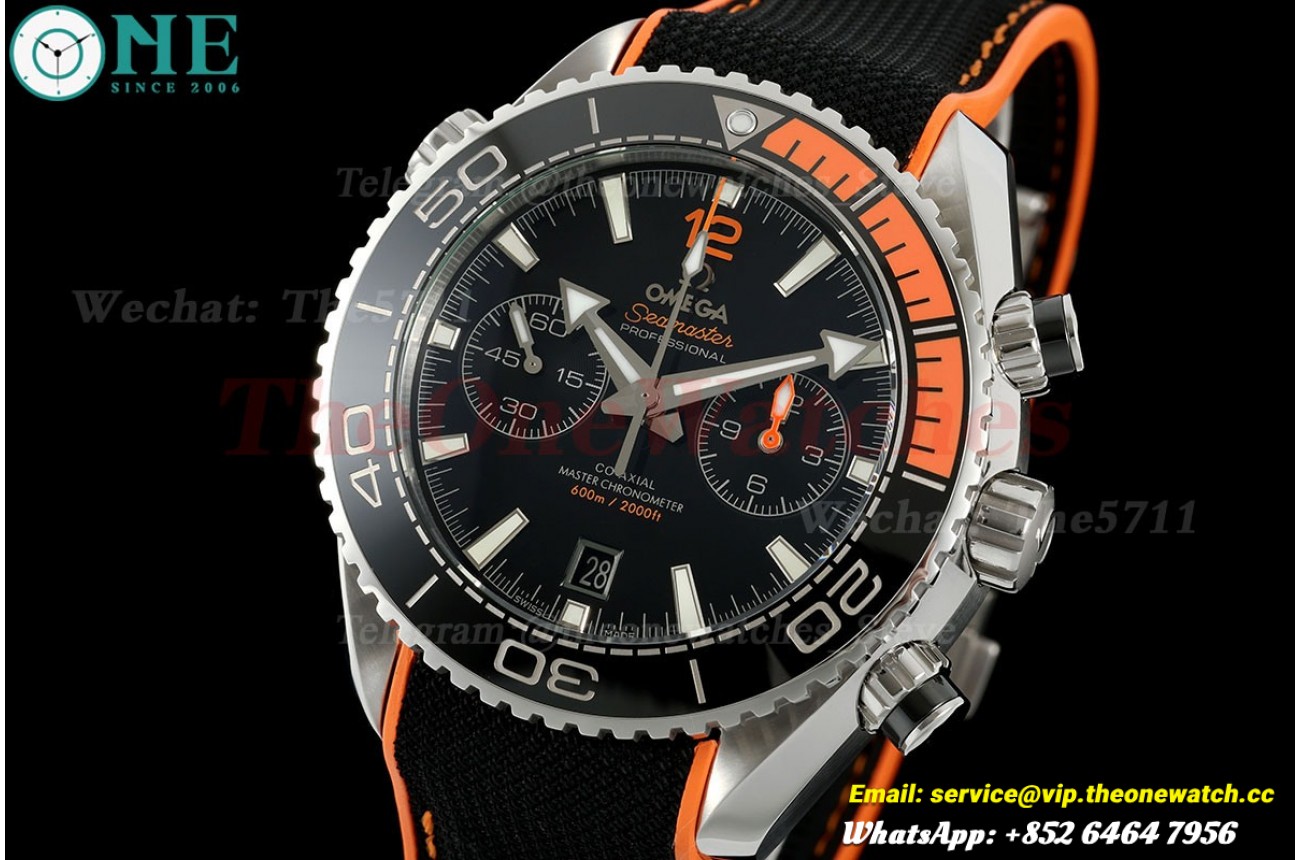 Planet Ocean 600m Chrono 45.5mm Orange SS/RU Black Dial SCF A9900