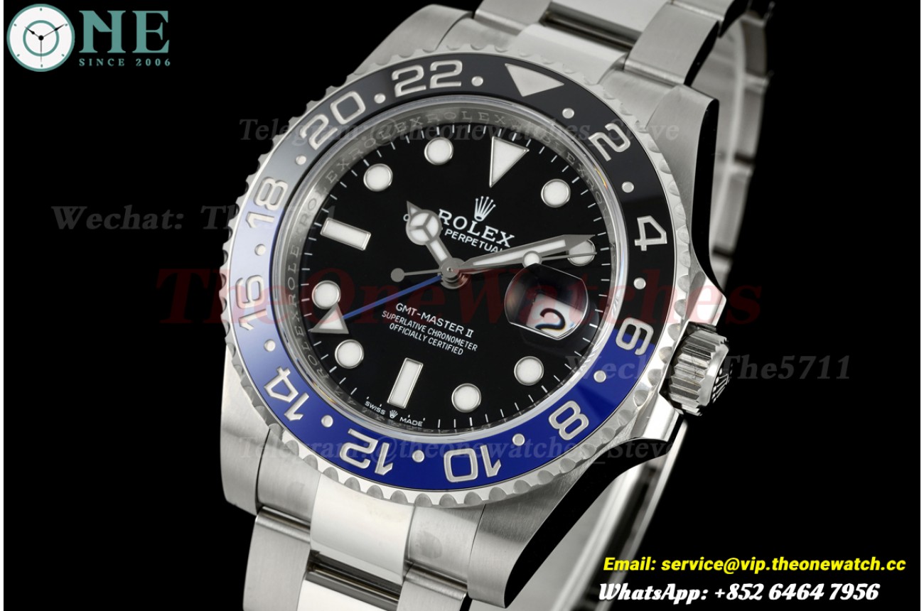 GMT Master II 126710 Batman Oys 40mm SS/SS Black Dial RICHF V2 JH3285 (Free Sprung)
