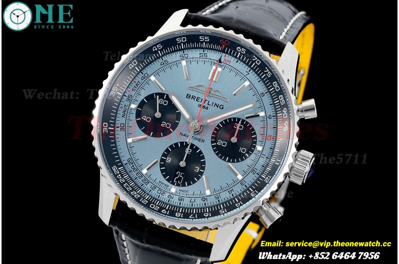 Navitimer B01 Chronograph SS/LE Blue/Stk BLSF Asian B01