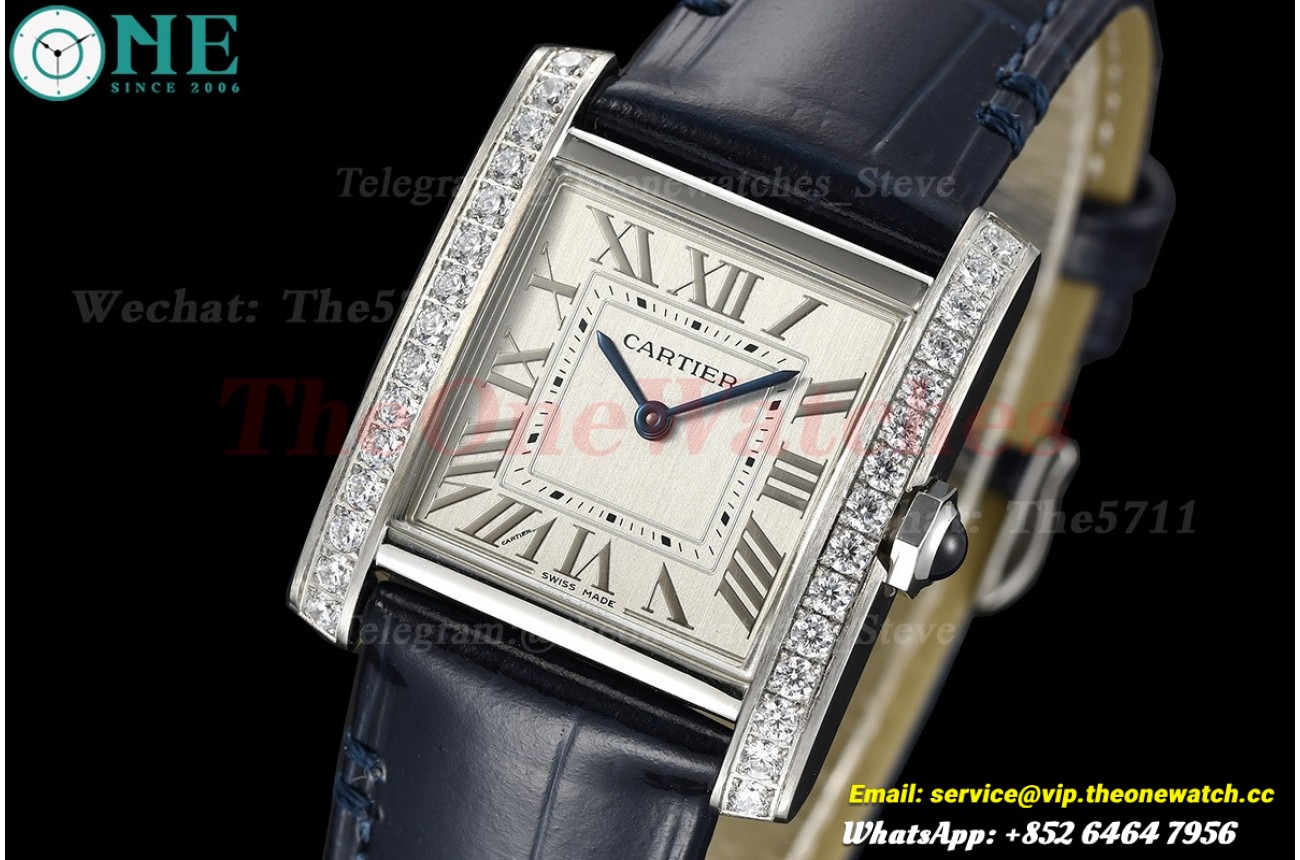 Tank Française 27mm Blue Dia SS/LE Silver Dial 8848F Quartz
