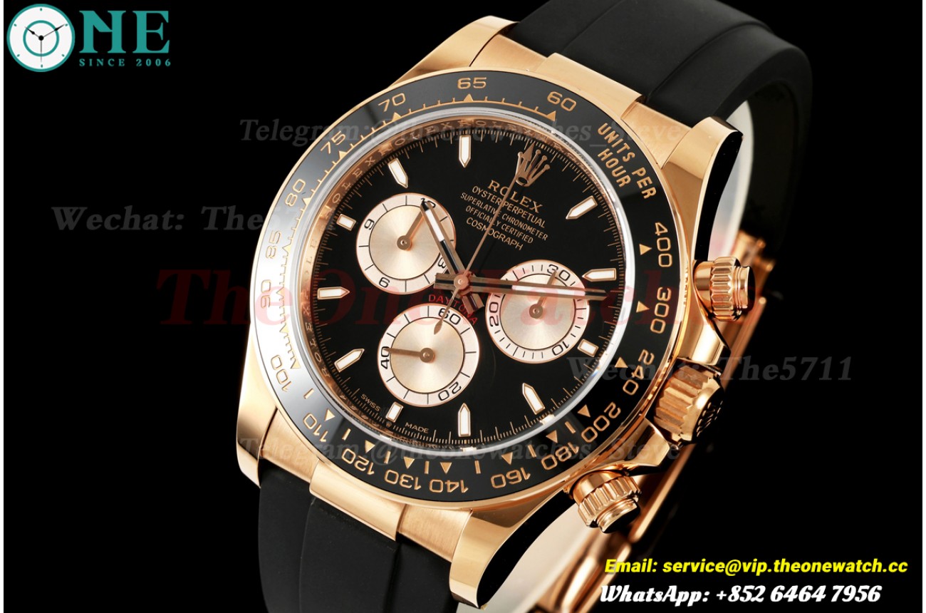 Daytona 126515 40mm RG/RU Black/Stk WDF JH4131 (Free Sprung)