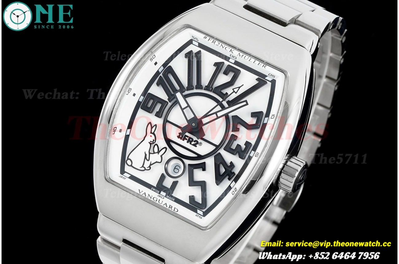 Vanguard Mens #FR2 SS/SS White Dial ABF A2824