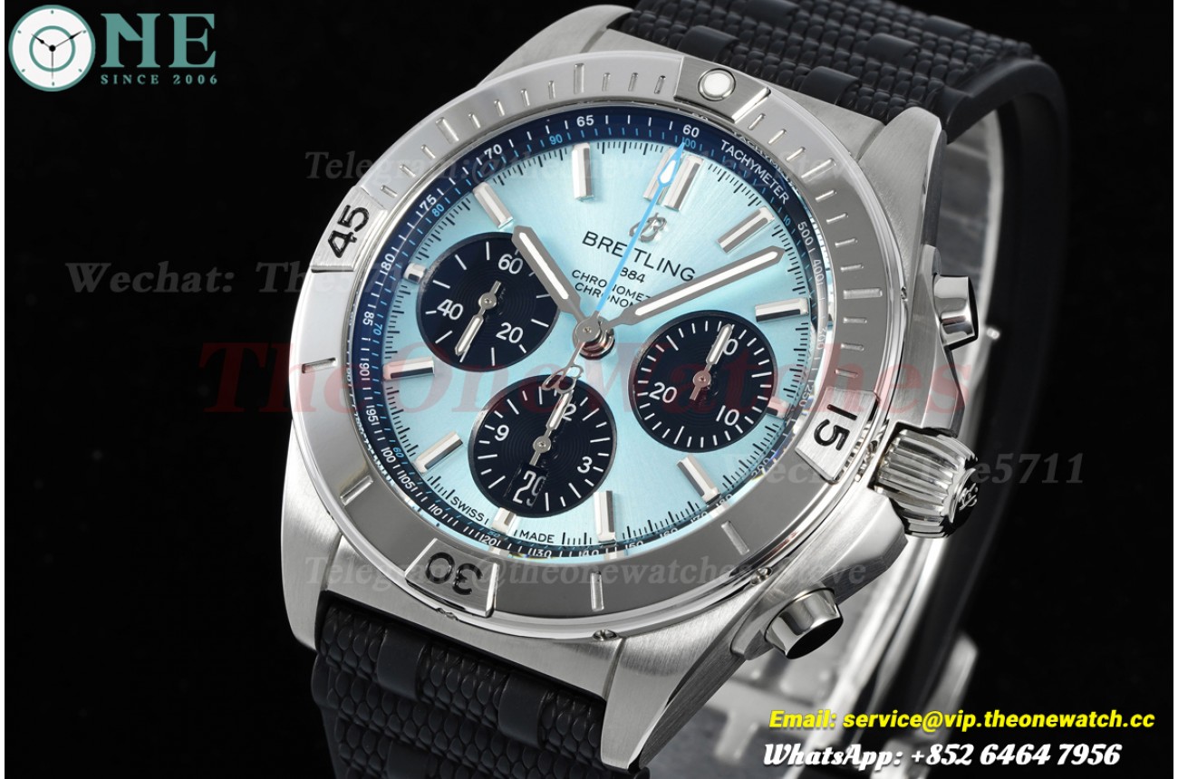 Chronomat B01 42MM SS/RU Ice Blue/Stk Dial BLF A7750