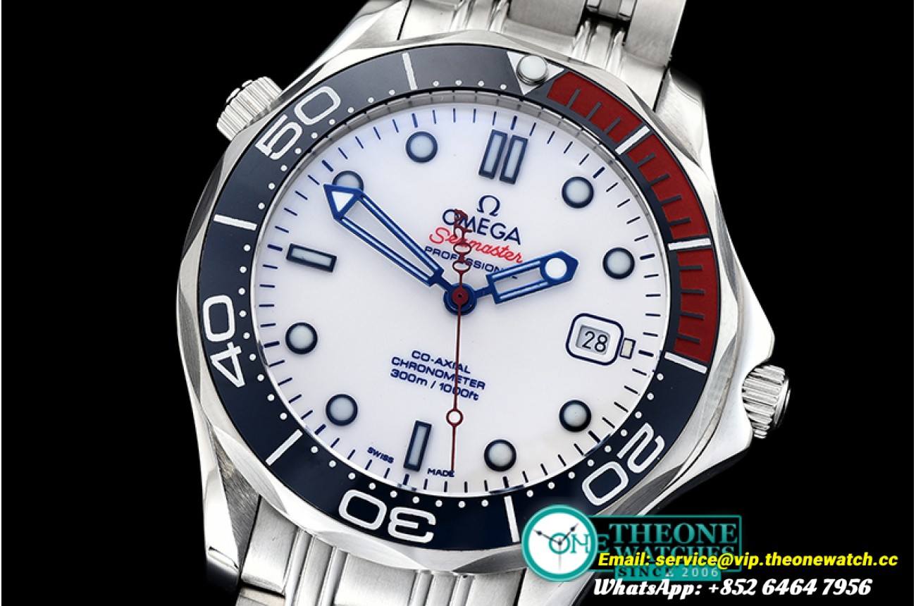 Omega - Seamaster Commander 007 SS/SS White URF MY8205 Mod