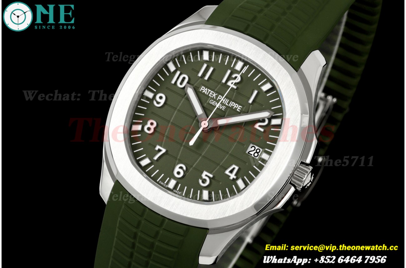 Aquanaut 5168G 42mm SS/RU Green/Num OME DPB330 (Gain Weight Approx.135g)