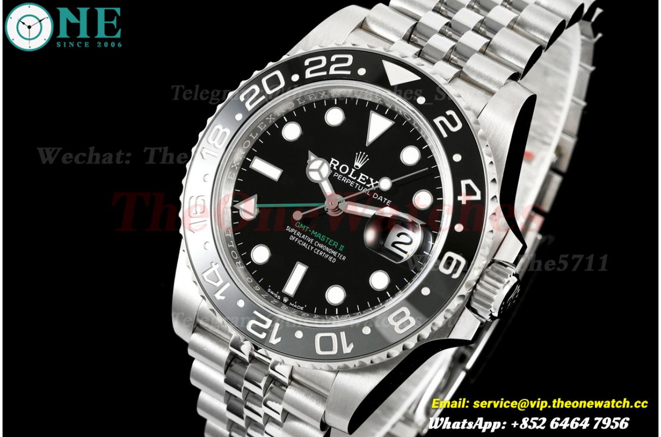 GMT Master II 126710 Bruce Wayne Jub 40mm SS/SS Black Dial QF JH3285 (Free Sprung)