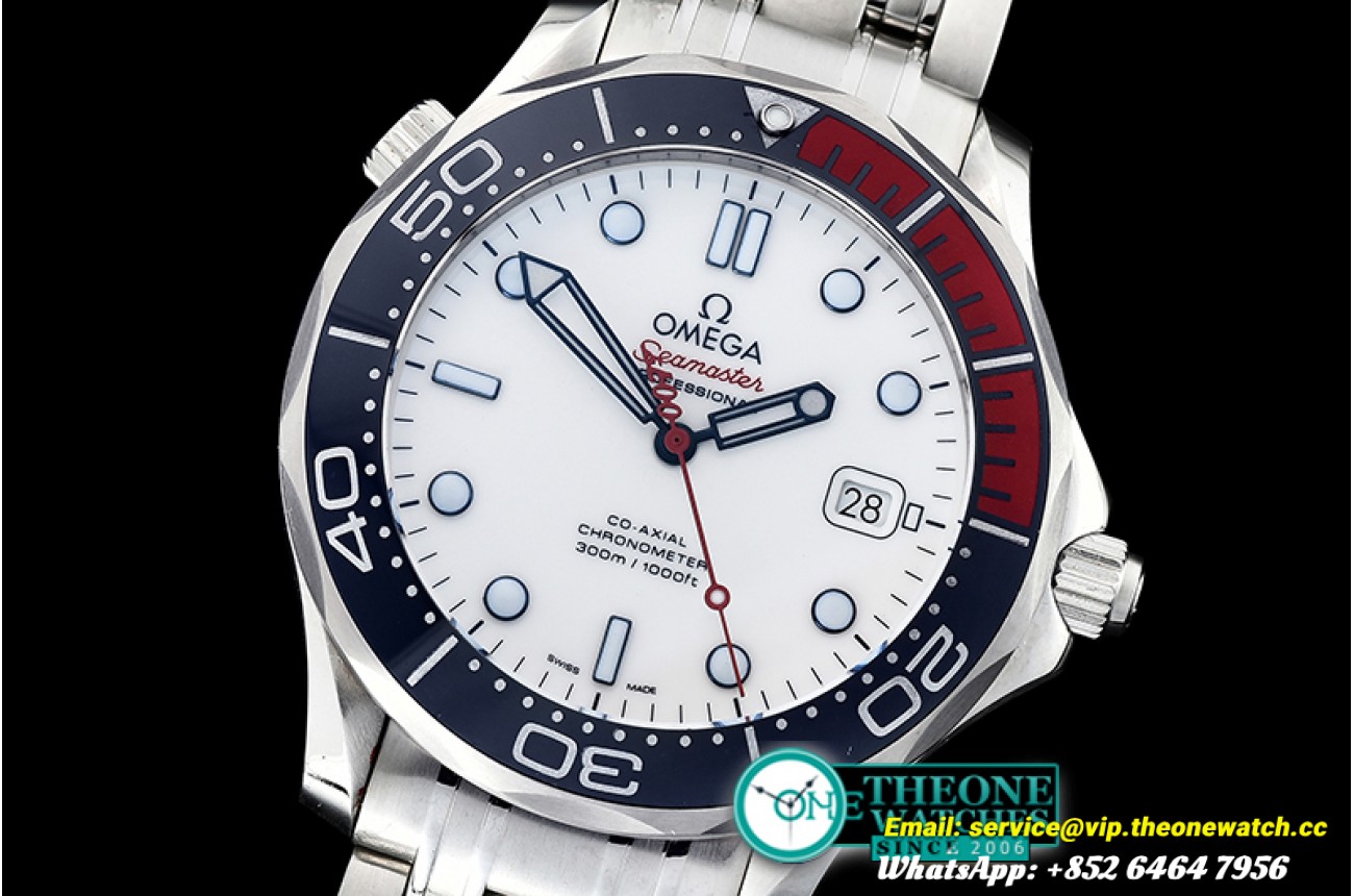 Omega - Seamaster Commander 007 SS/SS White BP Asia 2836 Mod