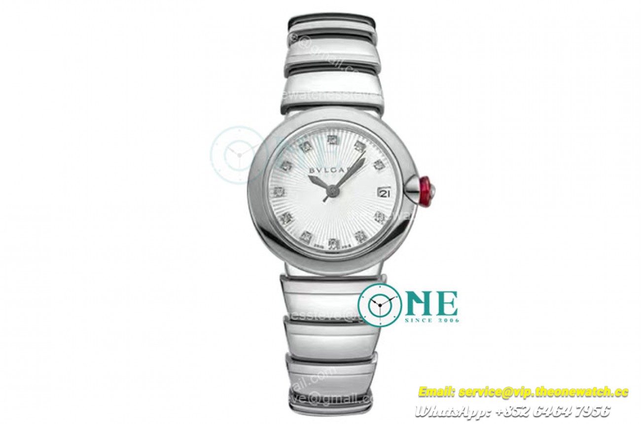Bvlgari - Lvcea series 33mm SS/SS Wht/Dia BVF 9015