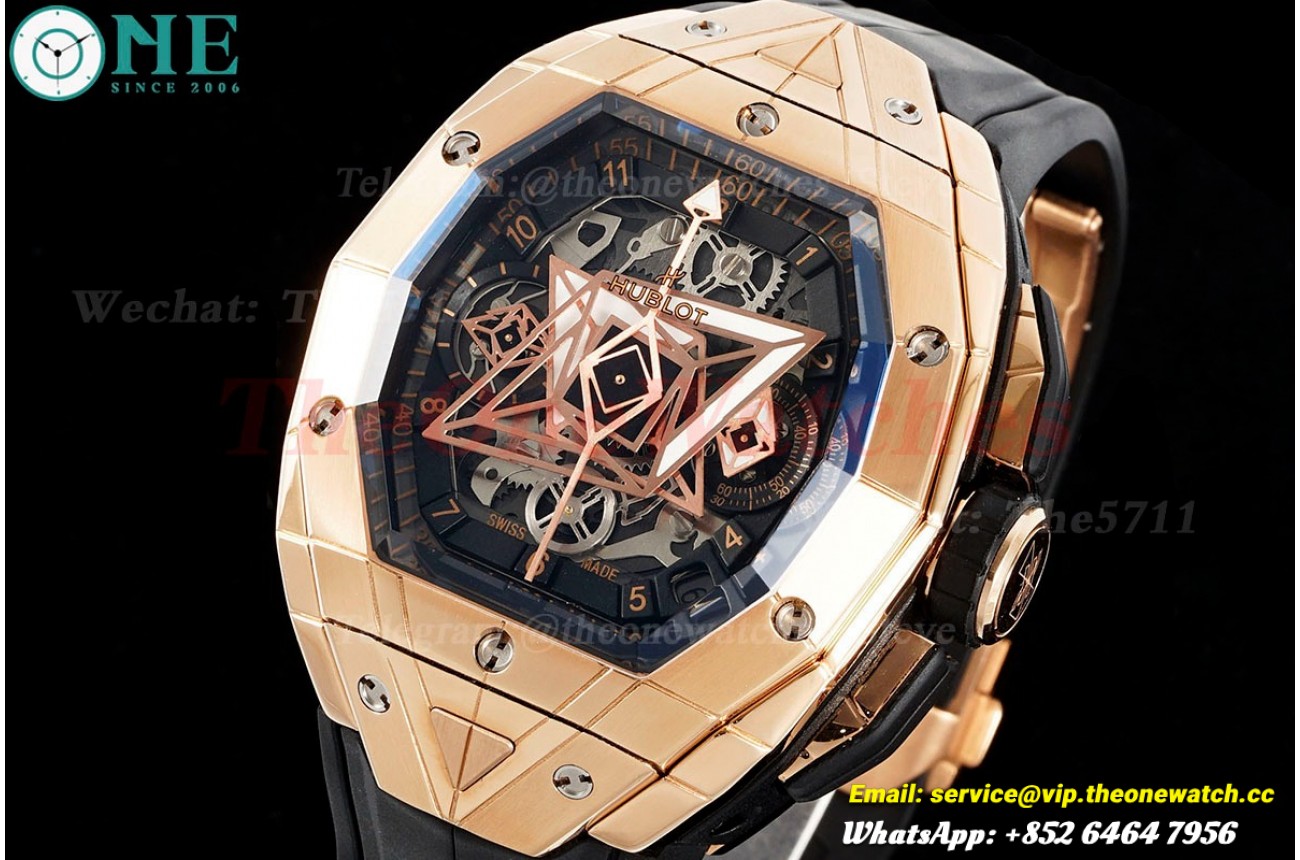 Spirit Of Big Bang 42mm RG/RU Skeleton Dial BLSF HUB4700