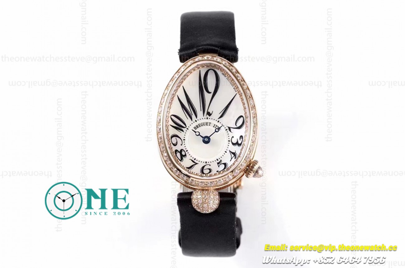 Breguet -  Reine de Naples 8928 RG/LE MOP Wht/Num ZF Jap 6T51