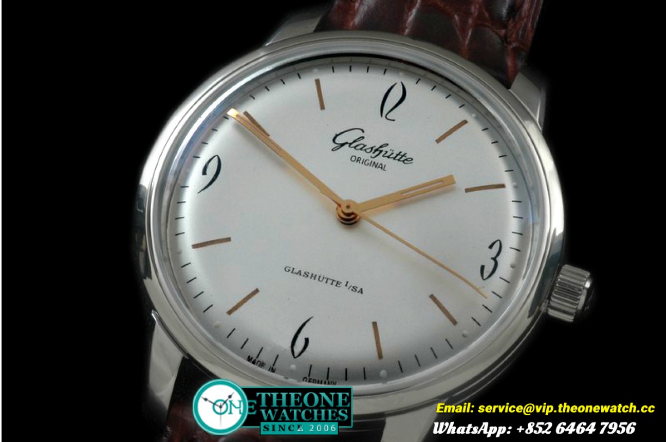 Glashutte - Senator Sixties SS/LE White/Gold Asian 2824