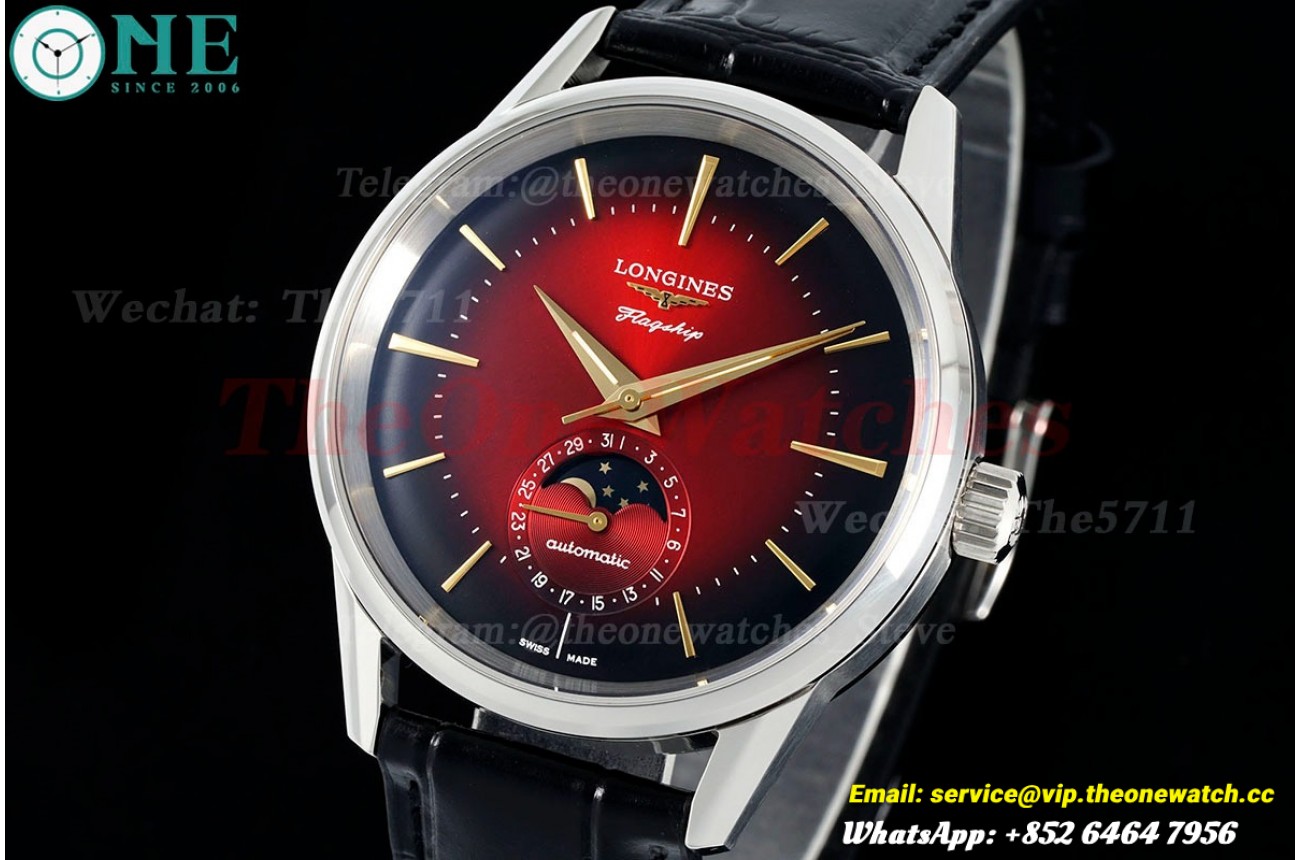 Flagship Heritage Moonphase 38.5mm SS/LE Red Dial APSF A2892