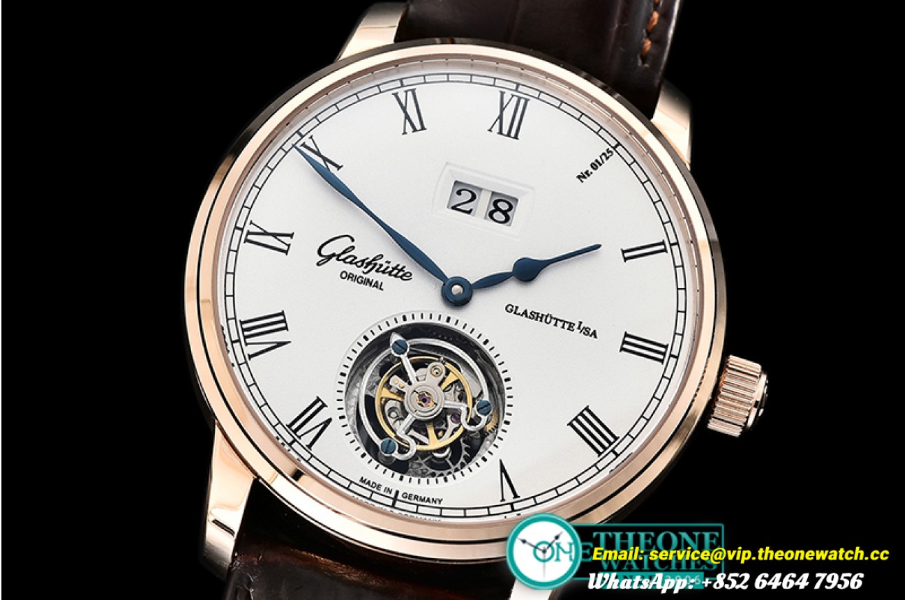 Glashutte - Senator Tourbillon RG/LE White Roman Asia Tourbillon