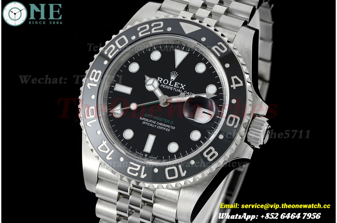 GMT Master II 126710 Bruce Wayne 40mm Jub SS/SS Black Dial VSF DD3285