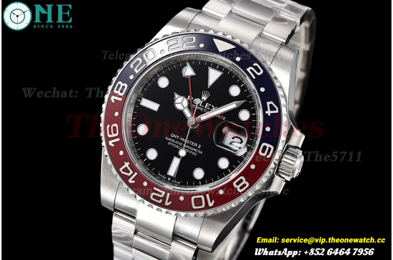 GMT Master II 126710 Pepsi Oys 40mm SS/SS Black VSF V3 DD3285 Super Clone