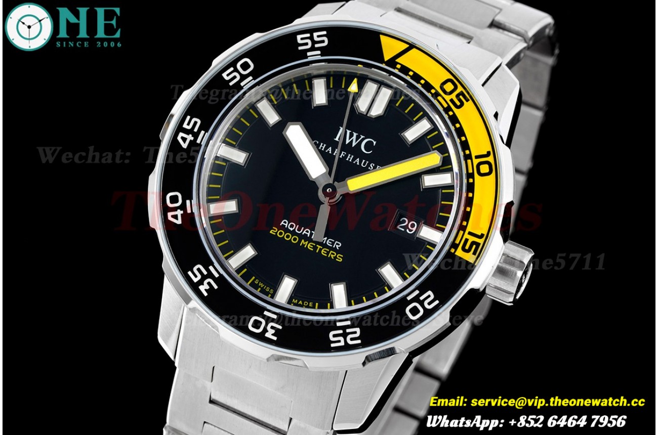 Aquatimer 44mm Blk/Yel bezel Black/Stk SS/SS RSF A2892