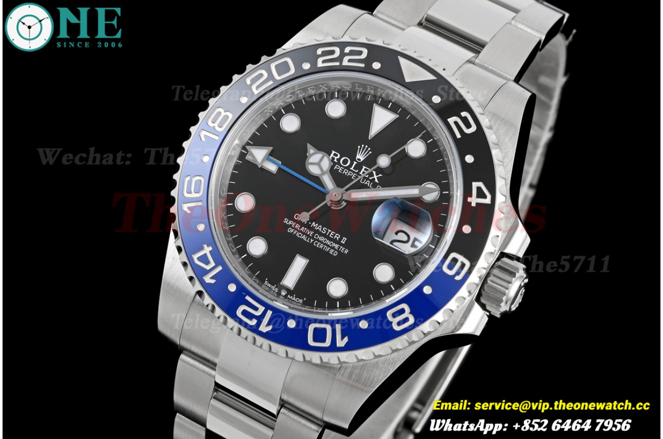 GMT Master II 126710 Batman Oys 40mm SS/SS Black Dial RCF SH3285