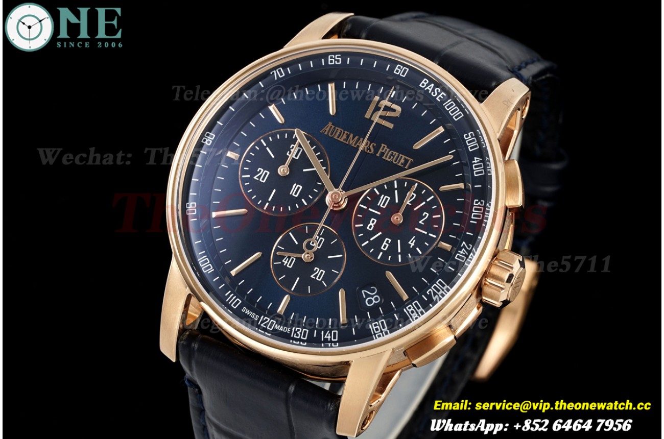 Code11.59 Chrono 26393 41mm RG/LE Blue Dial APSF SH4401 Super Clone
