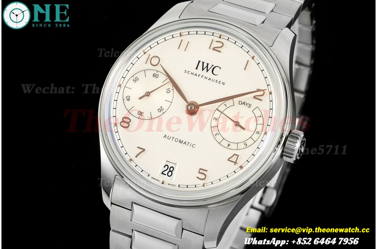 Portugieser 7 Days 2024 42mm RG SS/SS White Dial APS A52010