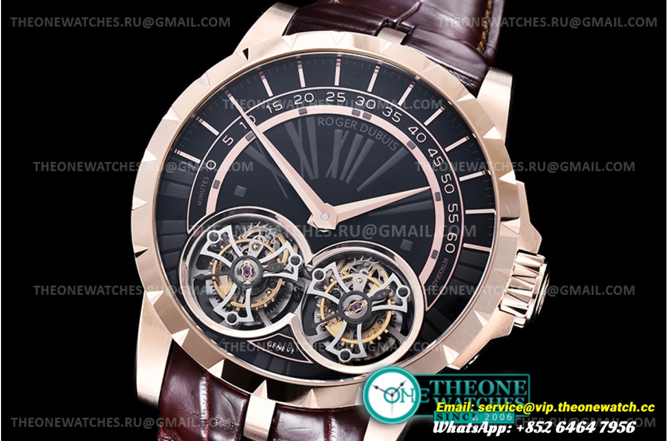 Roger Dubuis - Excalibur Double Flying Tourb RDDBEX0249 RG/LE Blk BBR