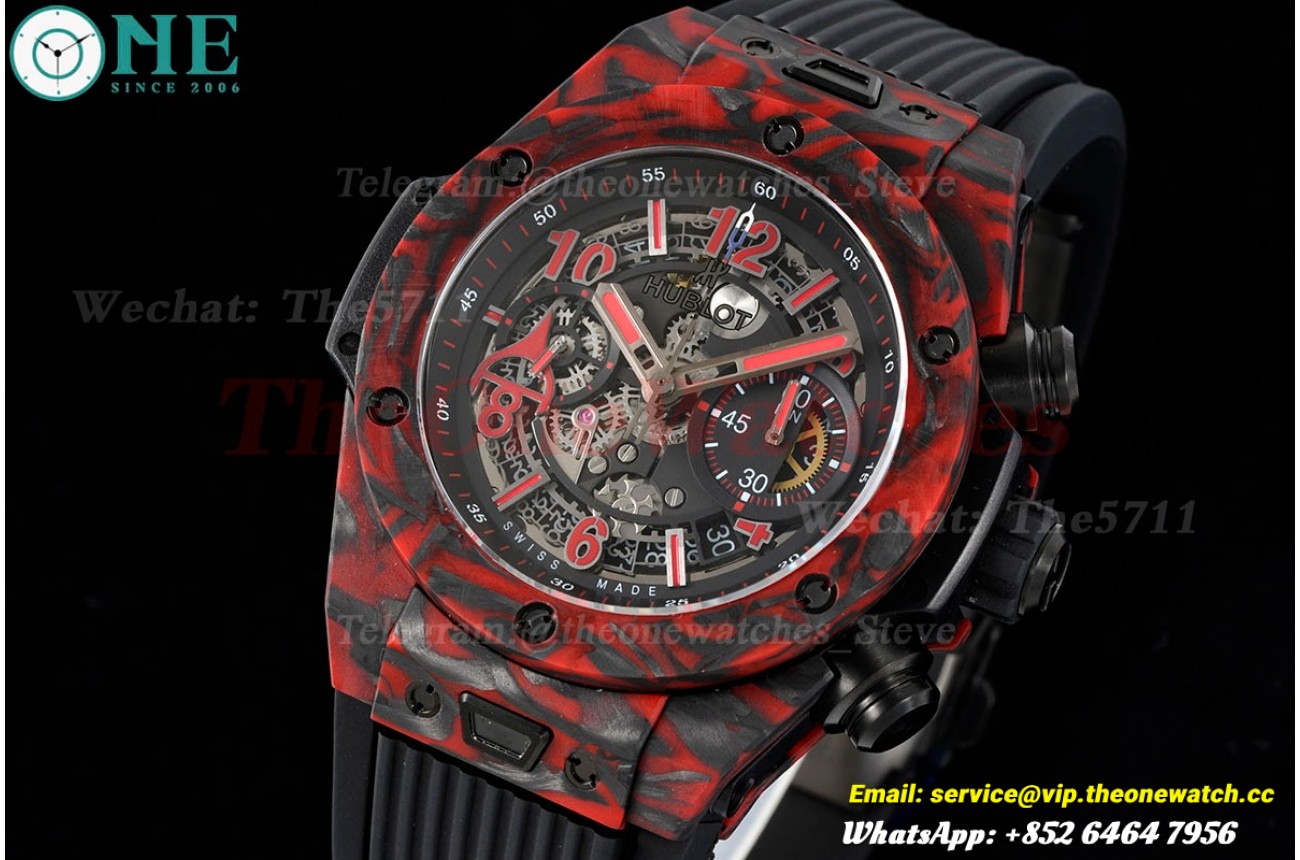 Big Bang Unico 45mm Red Carbon/RU Skeleton/Num TWF A1220