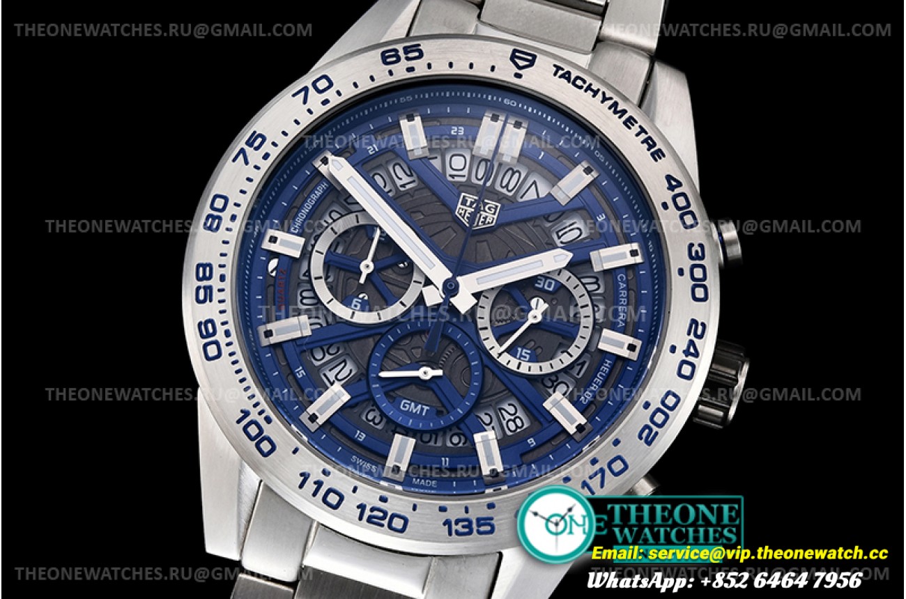 Tag Heuer - Carerra Heuer 02 GMT SS/SS Blue A8F Jap Qtz