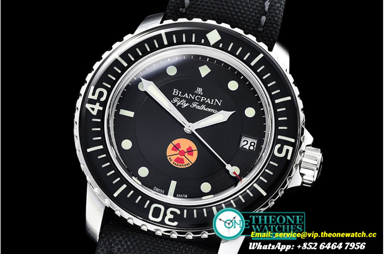 Fifty Fathoms No Radiation SS/NY Blk ZF A2836