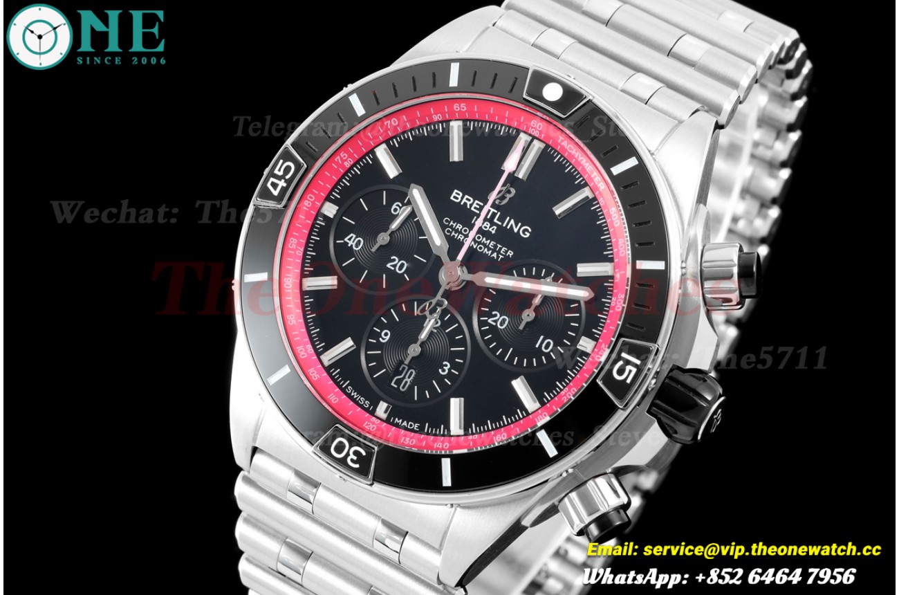 Super Chronomat B01 44MM SS/SS Black/Stk TF A7750