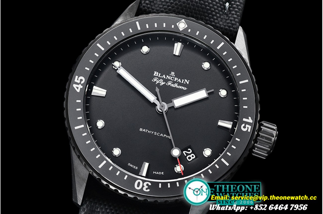 Fifty Fathoms Bathyscaphe DLC/NY Black ZF Asia 23J Mod