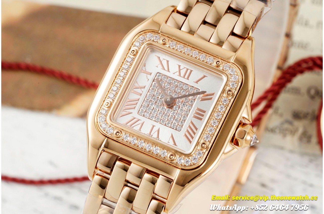 Panthere Secrete De Ladies 22mm Dia RG/RG Diamonds Dial AF Quartz