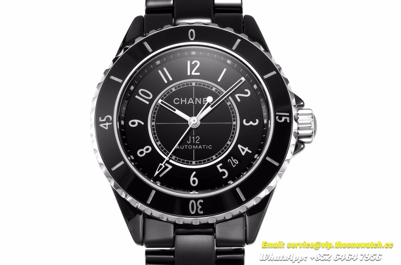 J12 38MM Cer/Cer Black/Num BVF A12.1