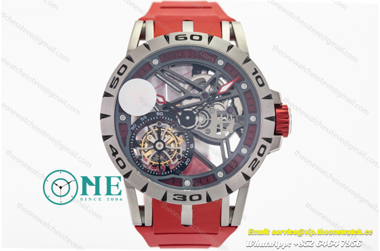 Roger Dubuis - Excalibur Spider Skele Flying Tourb TI/RU Red JBF