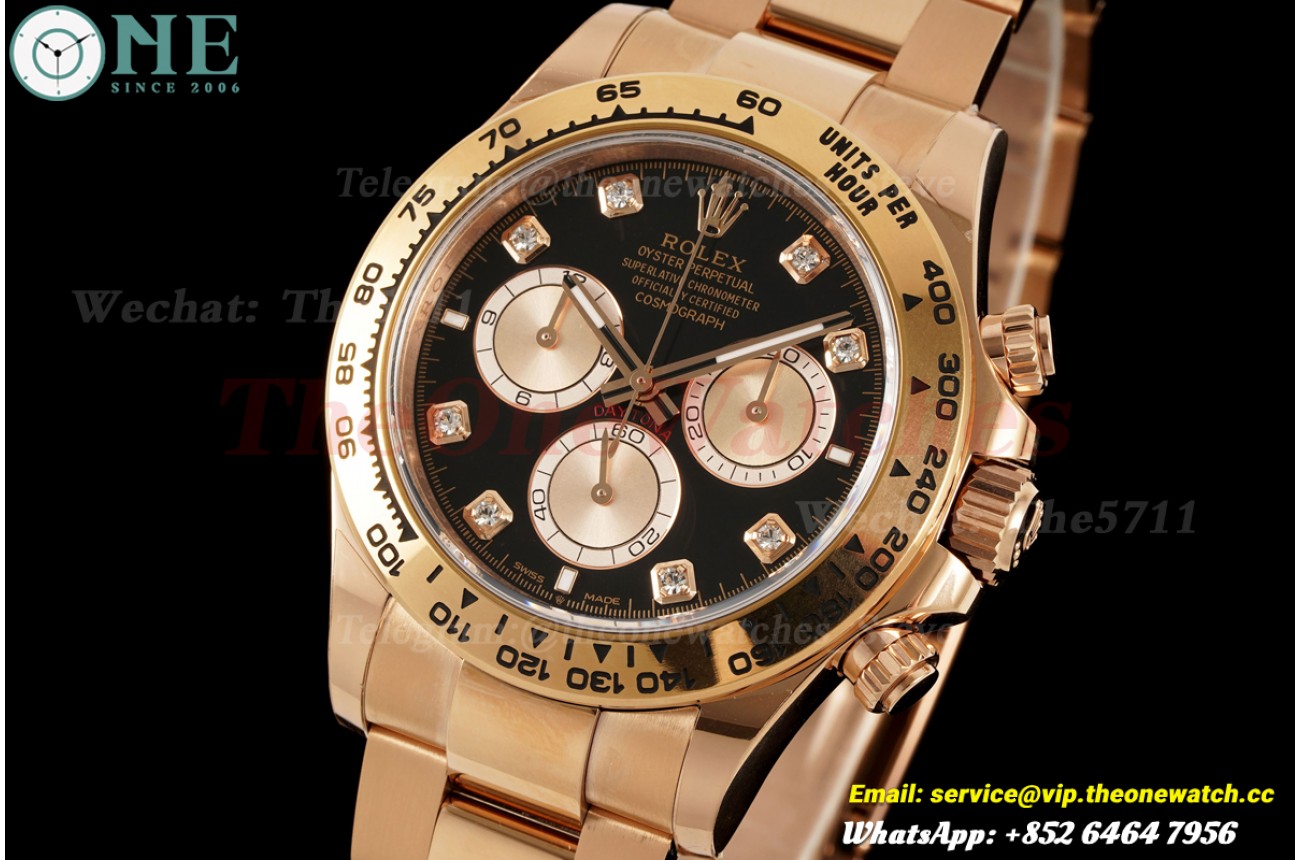 Daytona 126505 40mm RG/RG Black/DIa RWF JH4131 (Weighted Approx.196g) (Free Sprung)