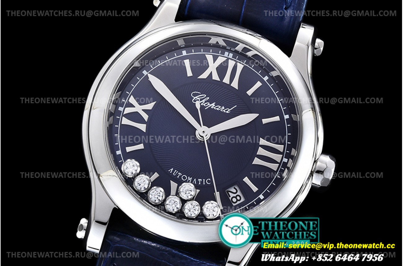 Chopard - Happy Sports Diamonds 36mm SS/LE Blue/Rmn Asia 2892