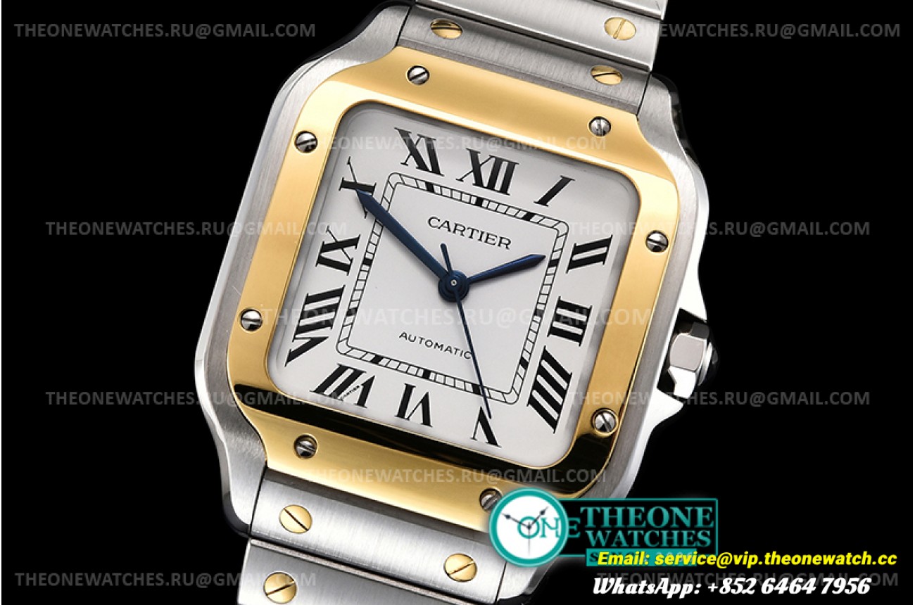 Cartier - Santos De Cartier 35mm Mens YG/SS White 3KF MY9015