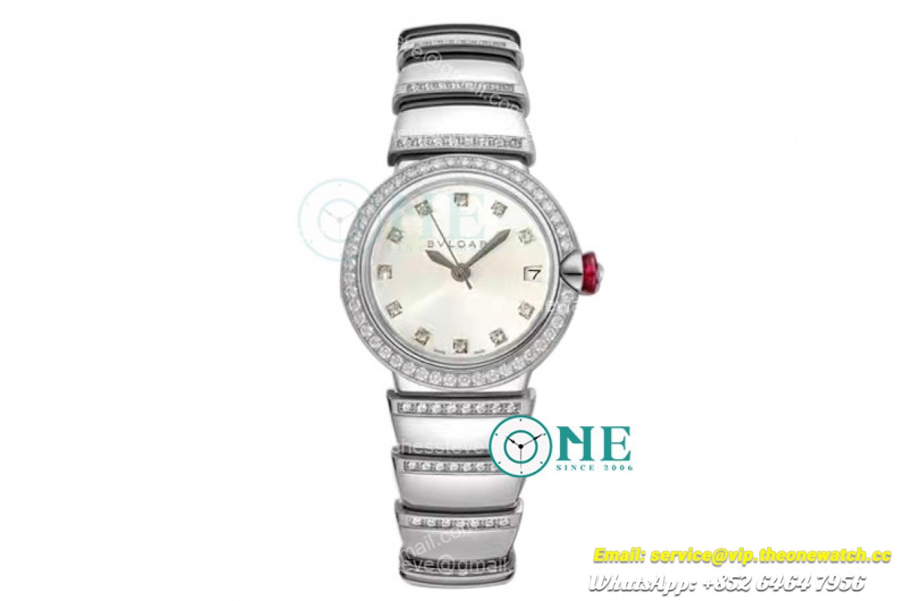 Bvlgari - Lvcea series 33mm SS/SS White/Dia Diam BVF 9015